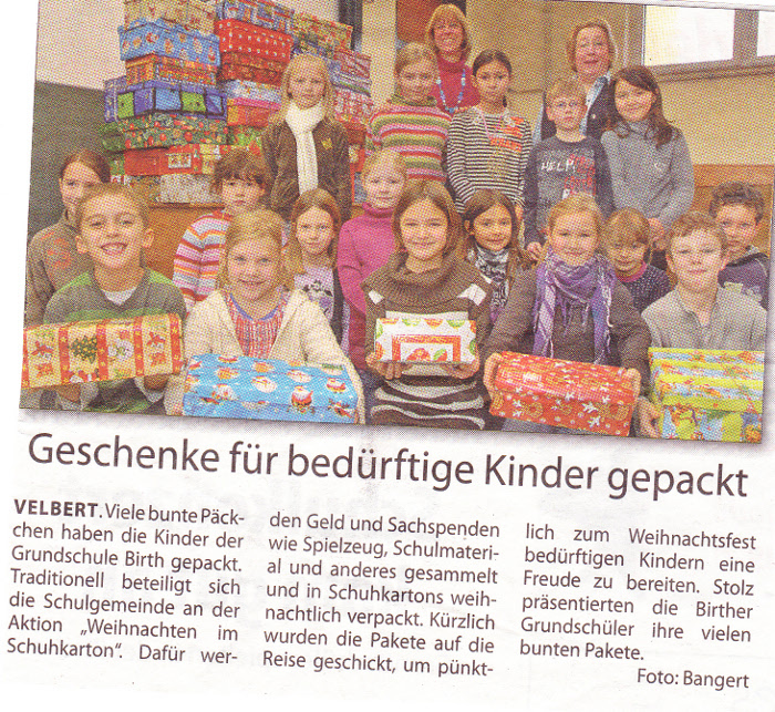 Weihnachten im Schukarton